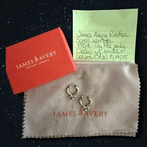 James Avery Silver Heart Scroll Earrings